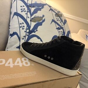 New In Box P448 Women’s Black High-Top Sneakers in Size 39